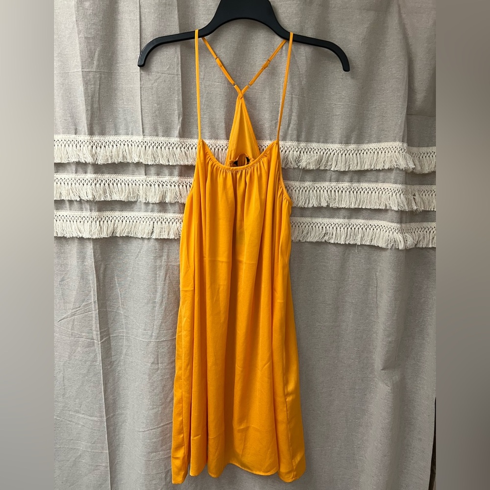 Banana Republic SMALL dress tangerine orange new with tags NWT halter strappy